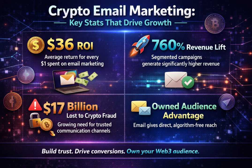 Crypto Email Marketing Growth Stat