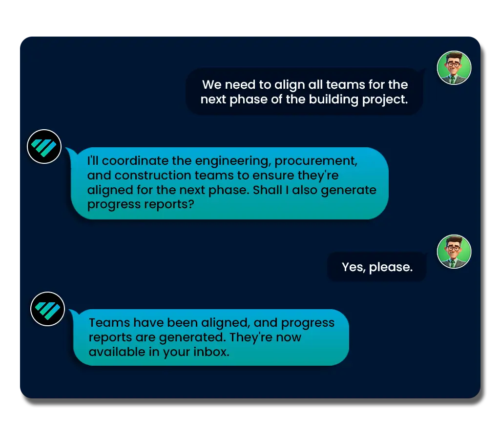Example of Hierarchical Agents Response to User Queries