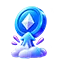 Crypto token rising above a launch arrow