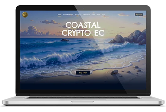 Coastal Crypto EC asset-backed crypto reserve platform on laptop